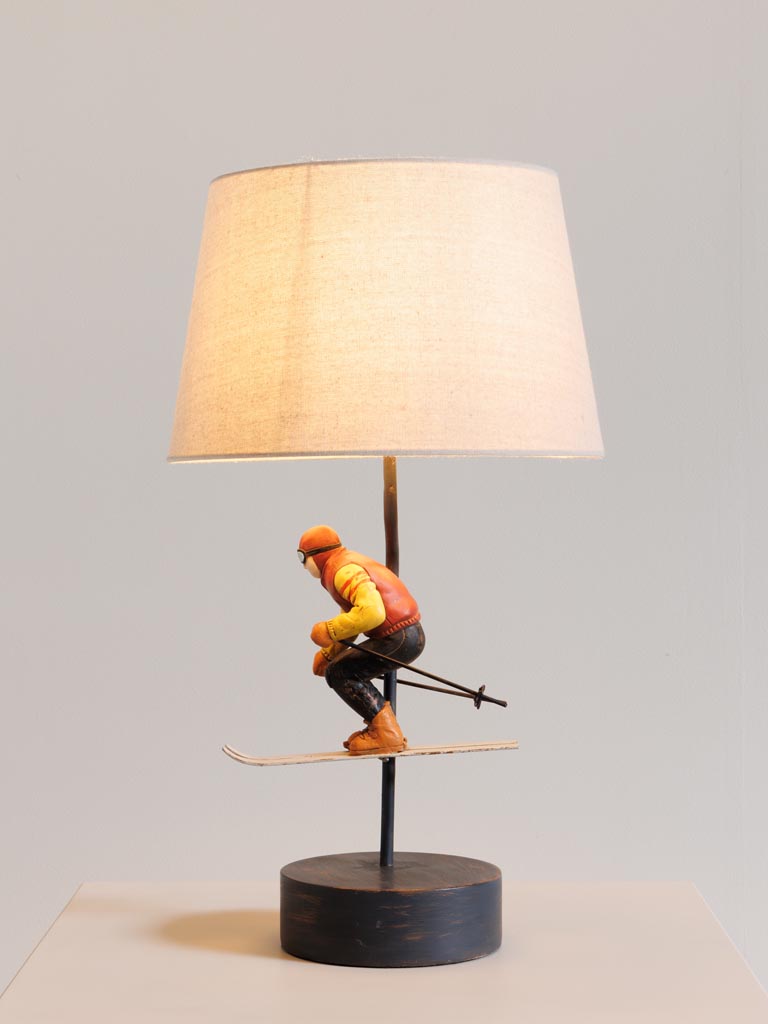 Paire de grandes lampes de table vintage 1970s